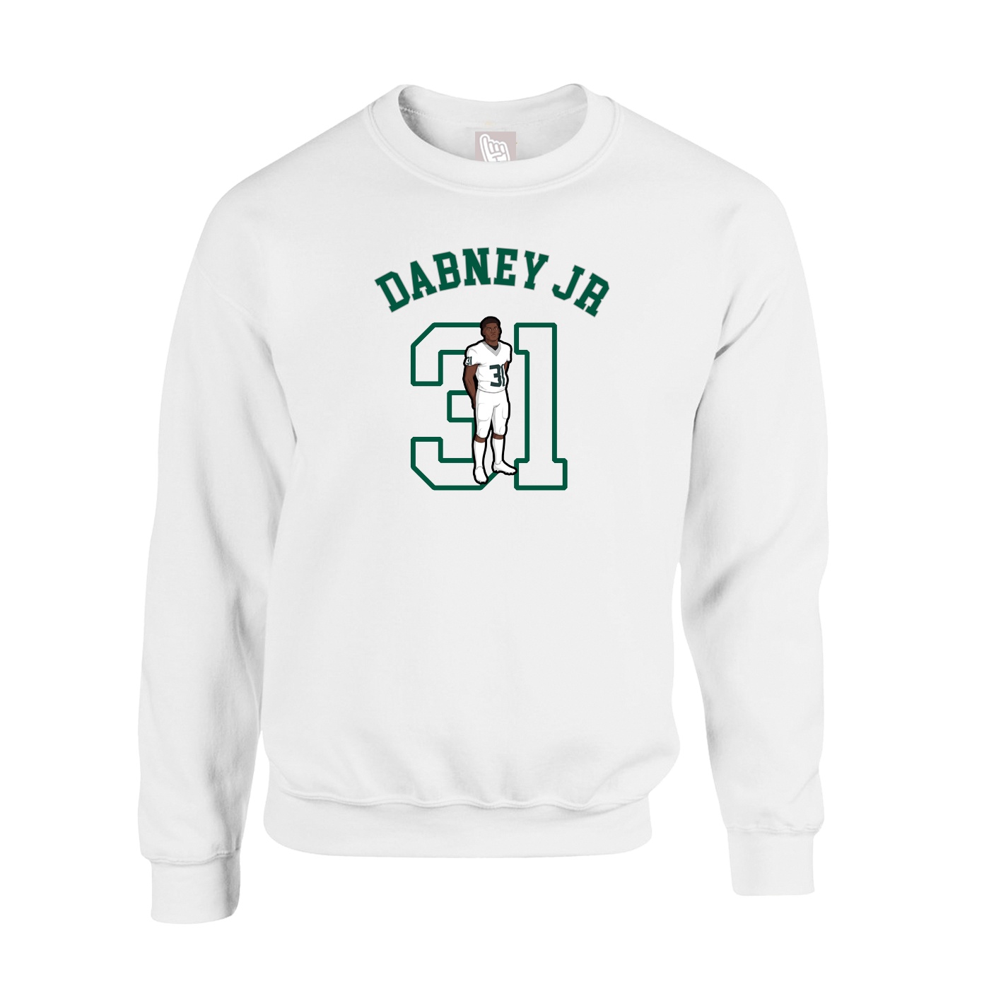Fleece Crew — Shirsey Arch in White