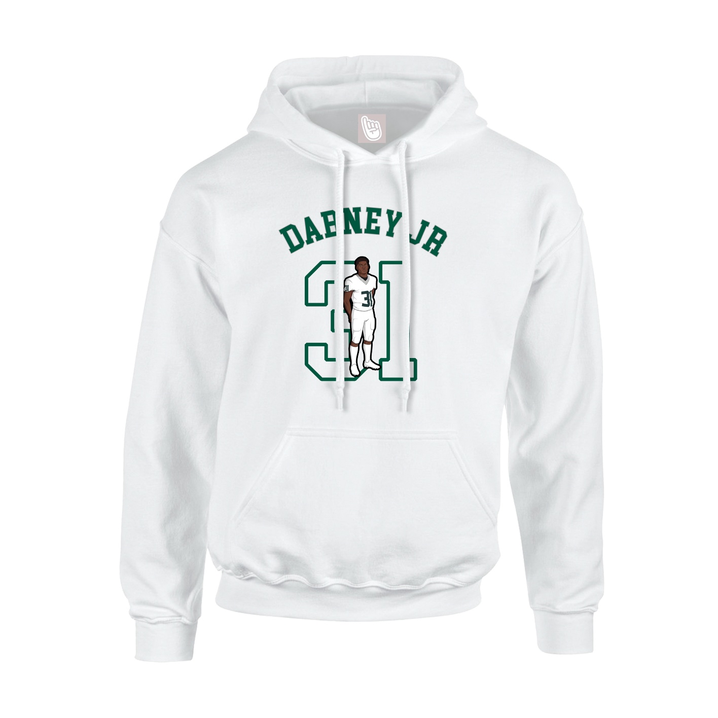 Youth Hoodie — Shirsey Arch in White
