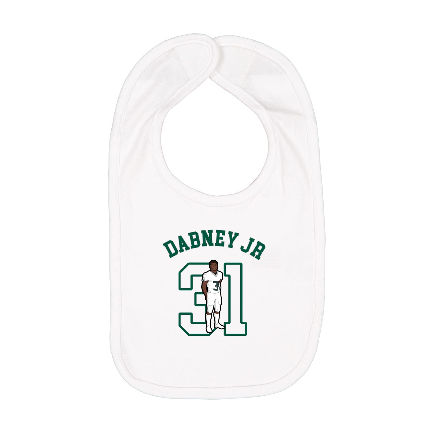 Infant Bib — Shirsey Arch in White