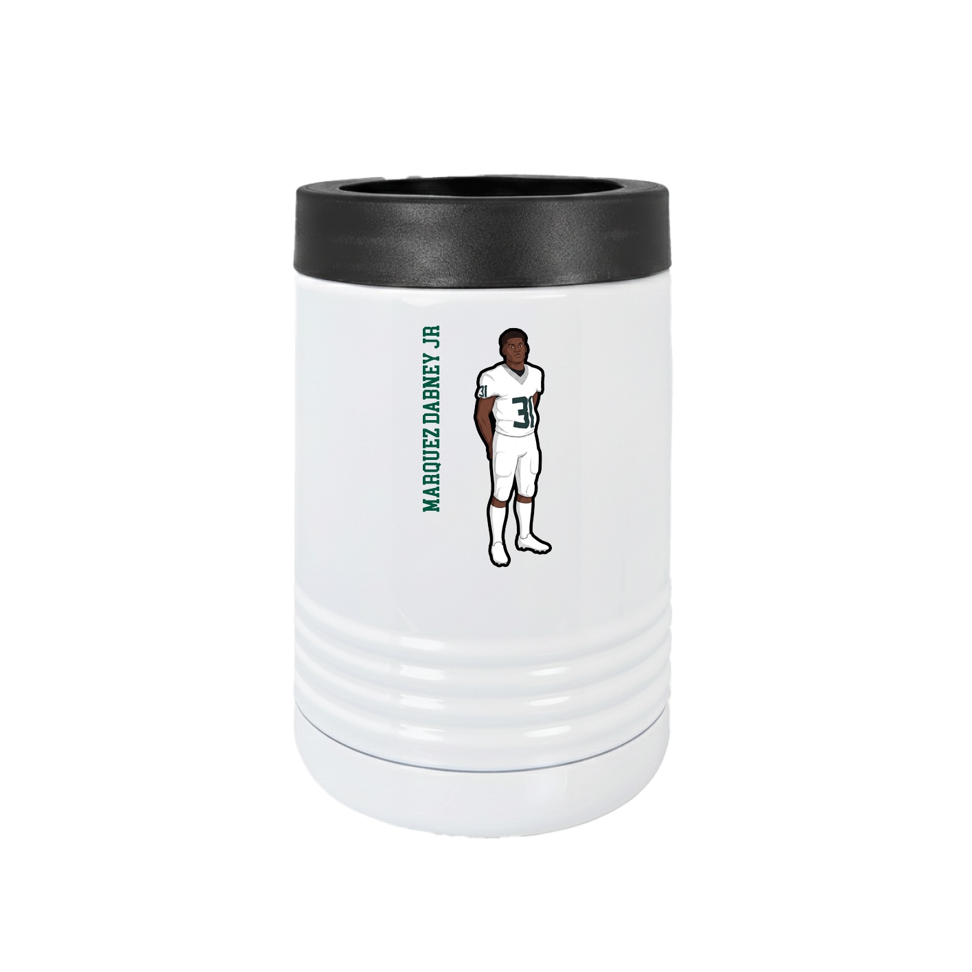 Beverage Holder — Name Vertical in White