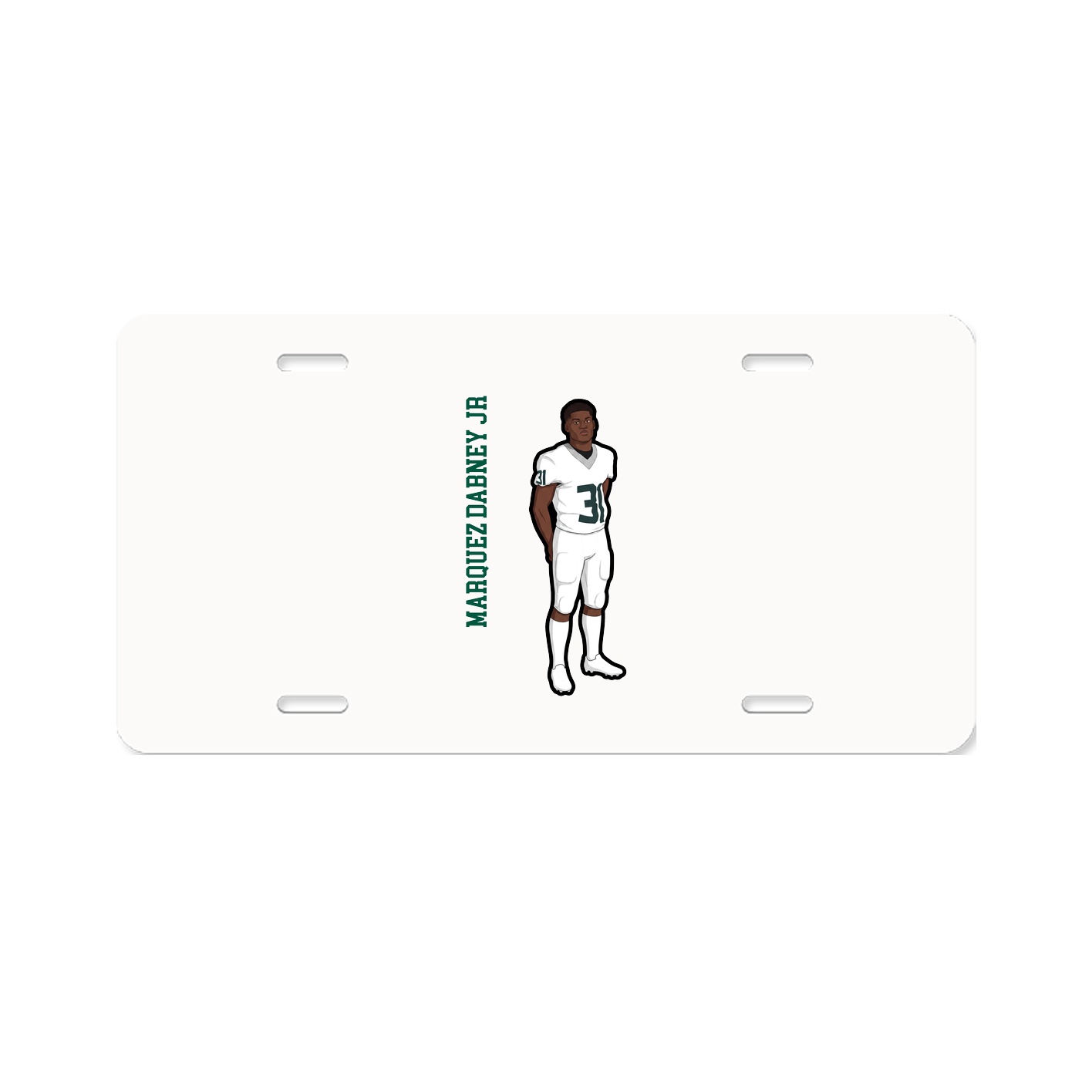 License Plate — Name Vertical in Classic