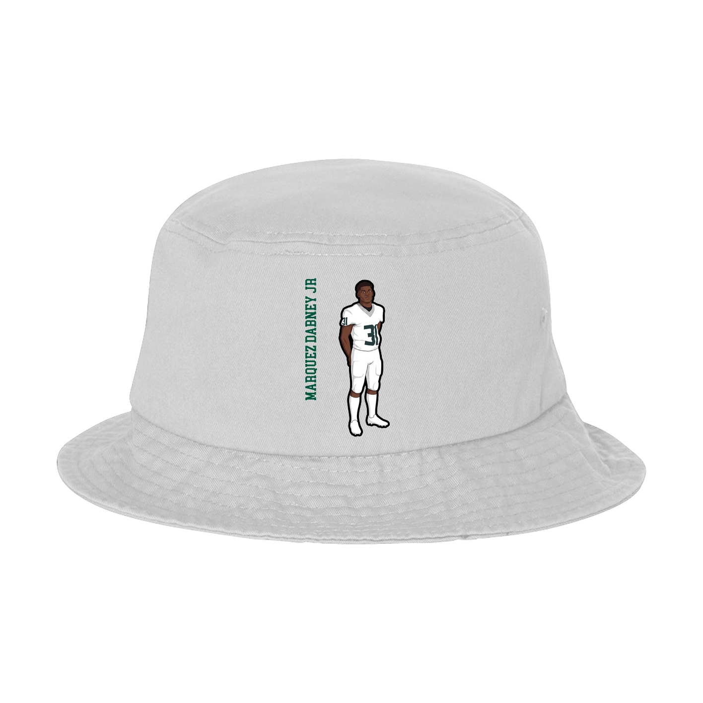 Bucket Cap — Name Vertical in White