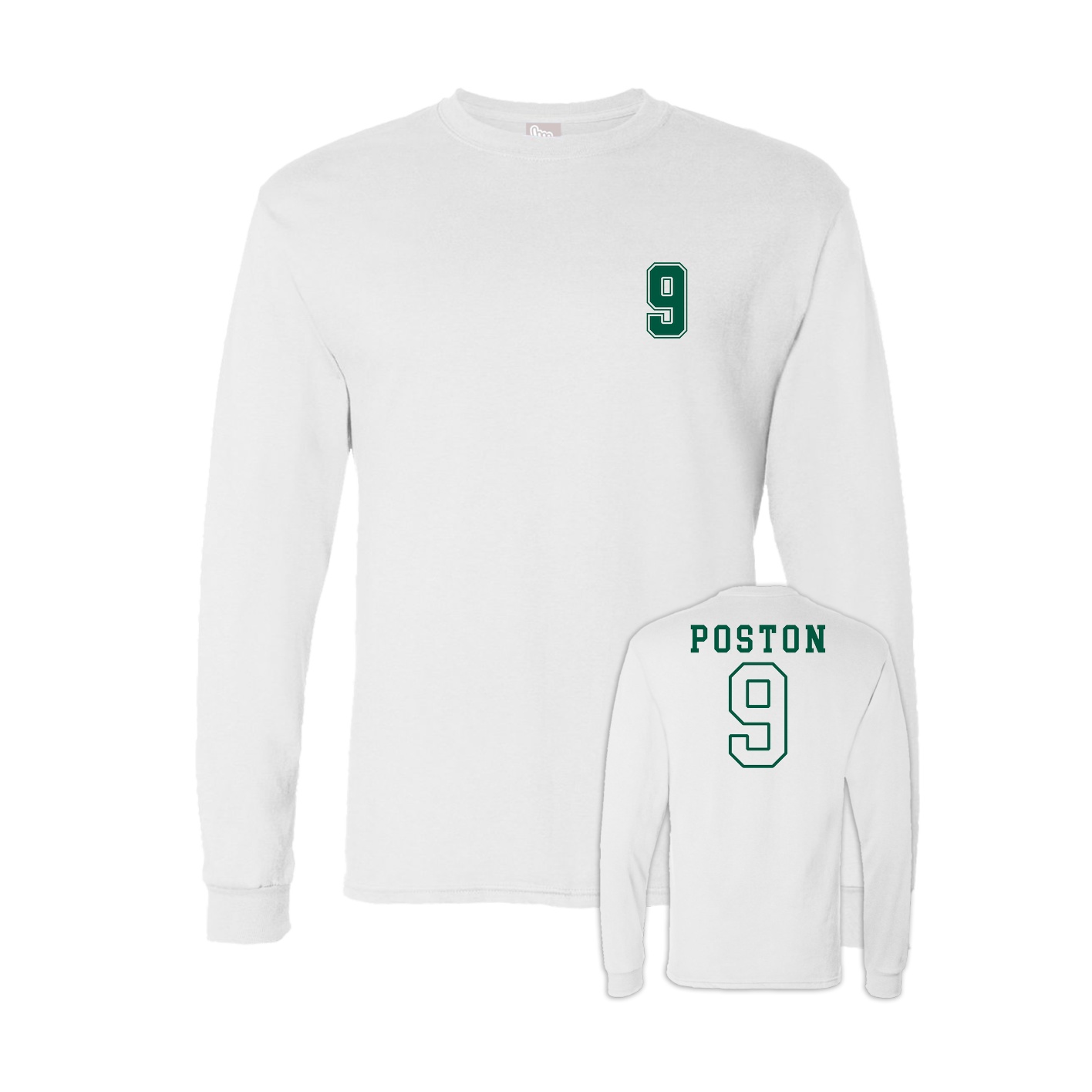 Long Sleeve Tee — Chest Back in White