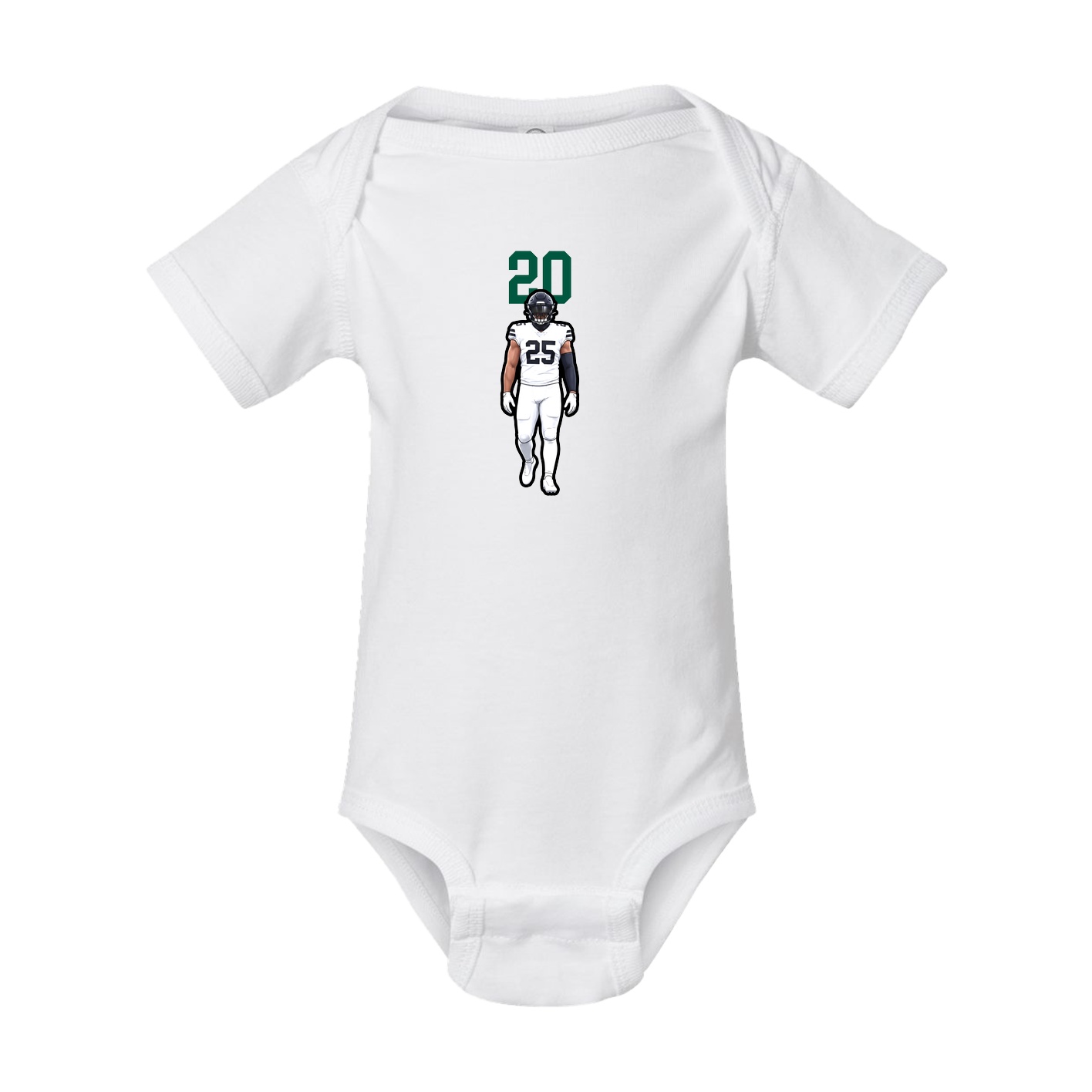 Baby Onesie — Number Top in White