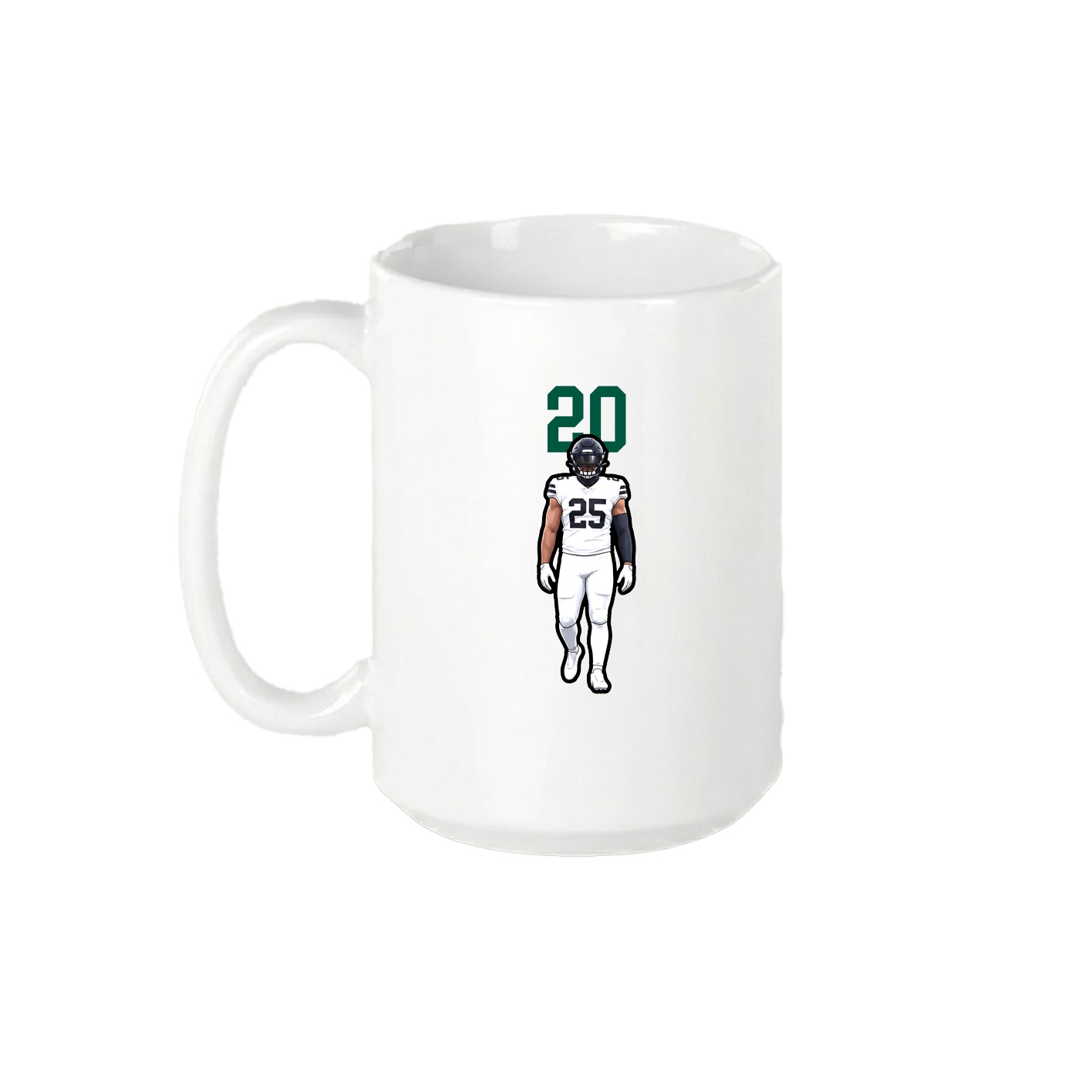 15oz Coffee Mug — Number Top in White