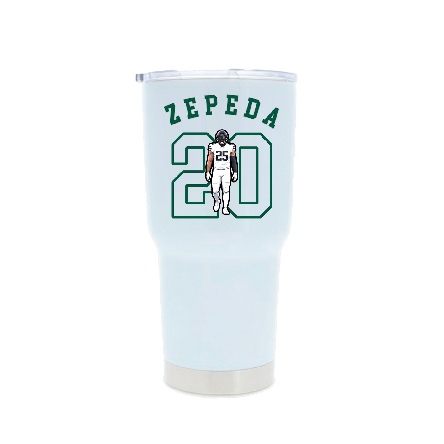 30oz Stainless Steel Tumbler — Shirsey Arch in White