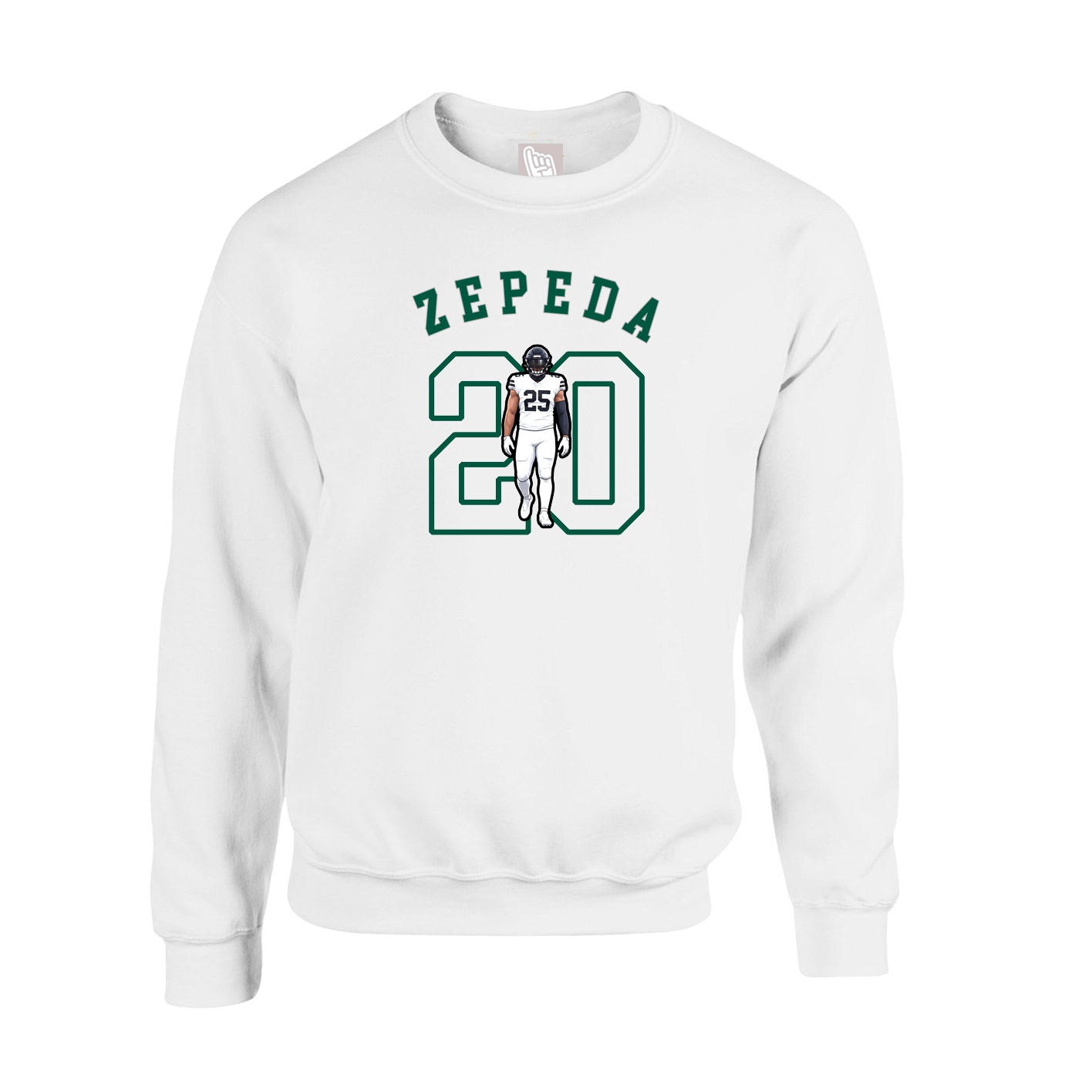 Fleece Crew — Shirsey Arch in White