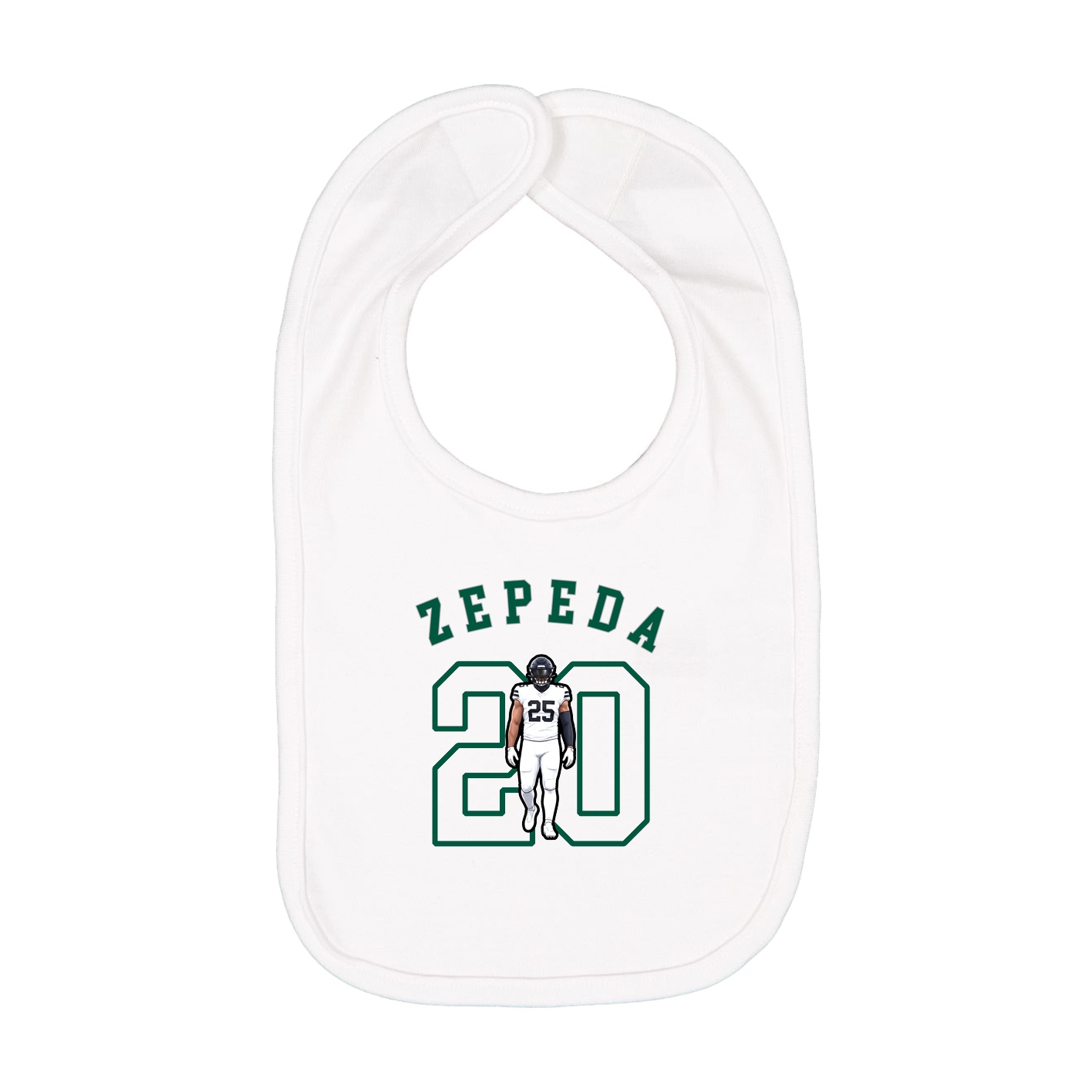 Infant Bib — Shirsey Arch in White