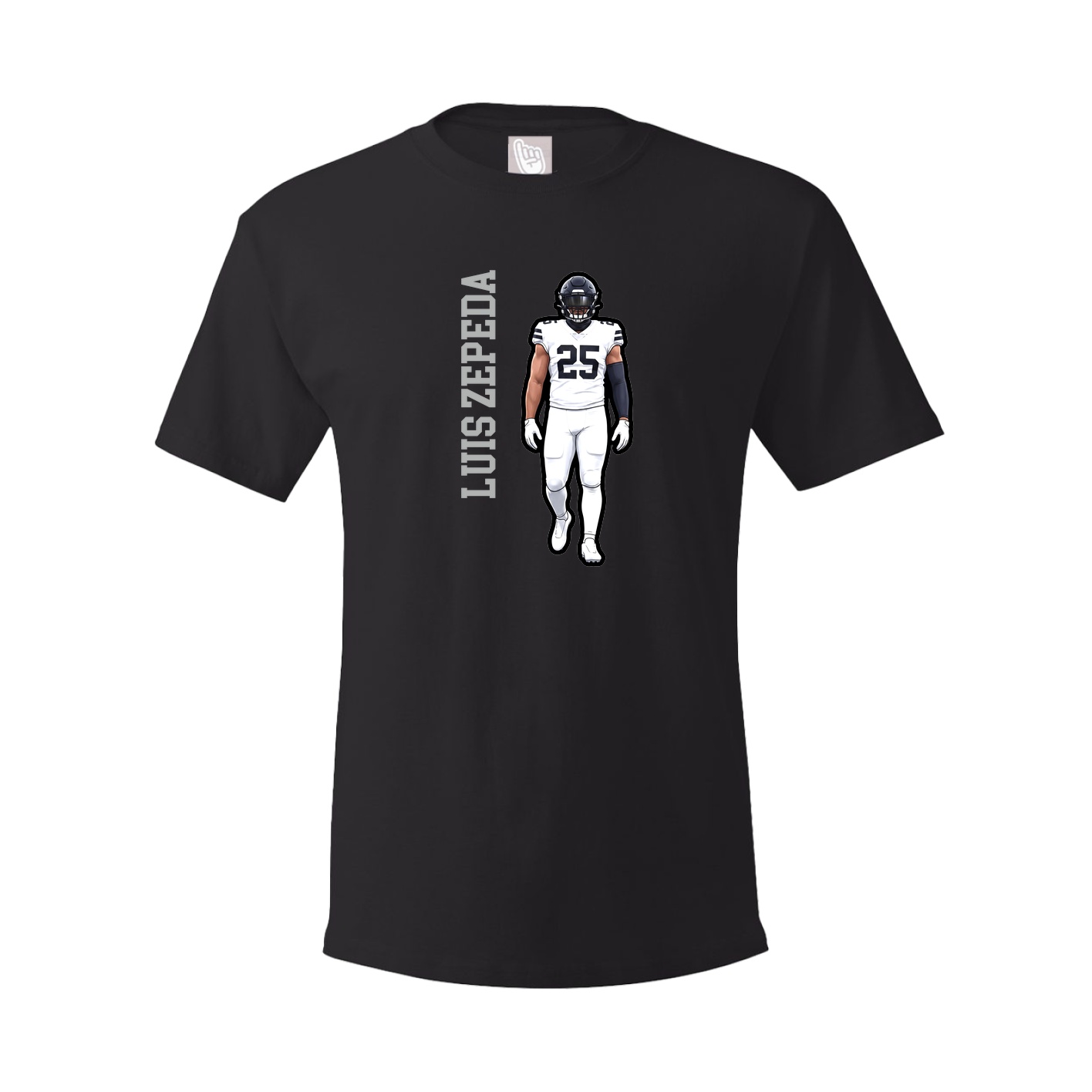 Youth Tee — Name Vertical in Black