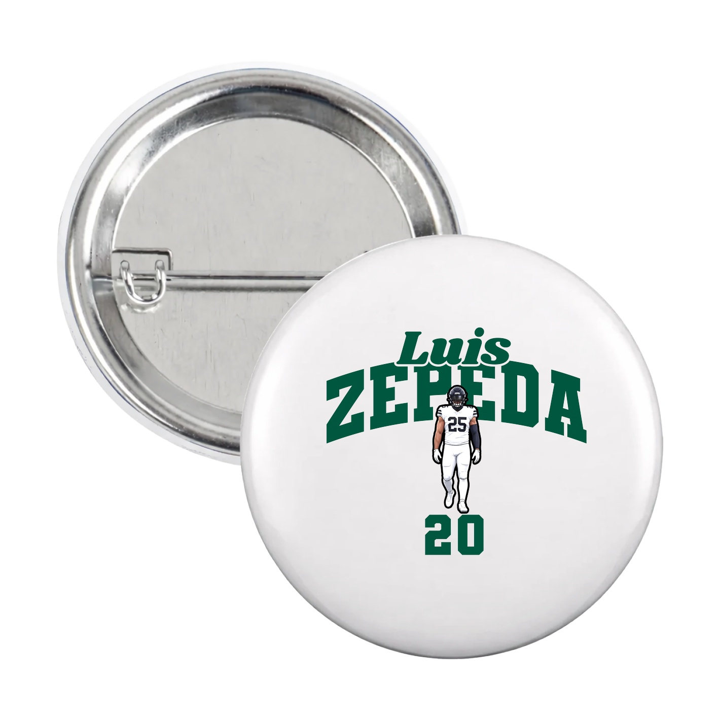 Game Day Button — Signature Arch in White