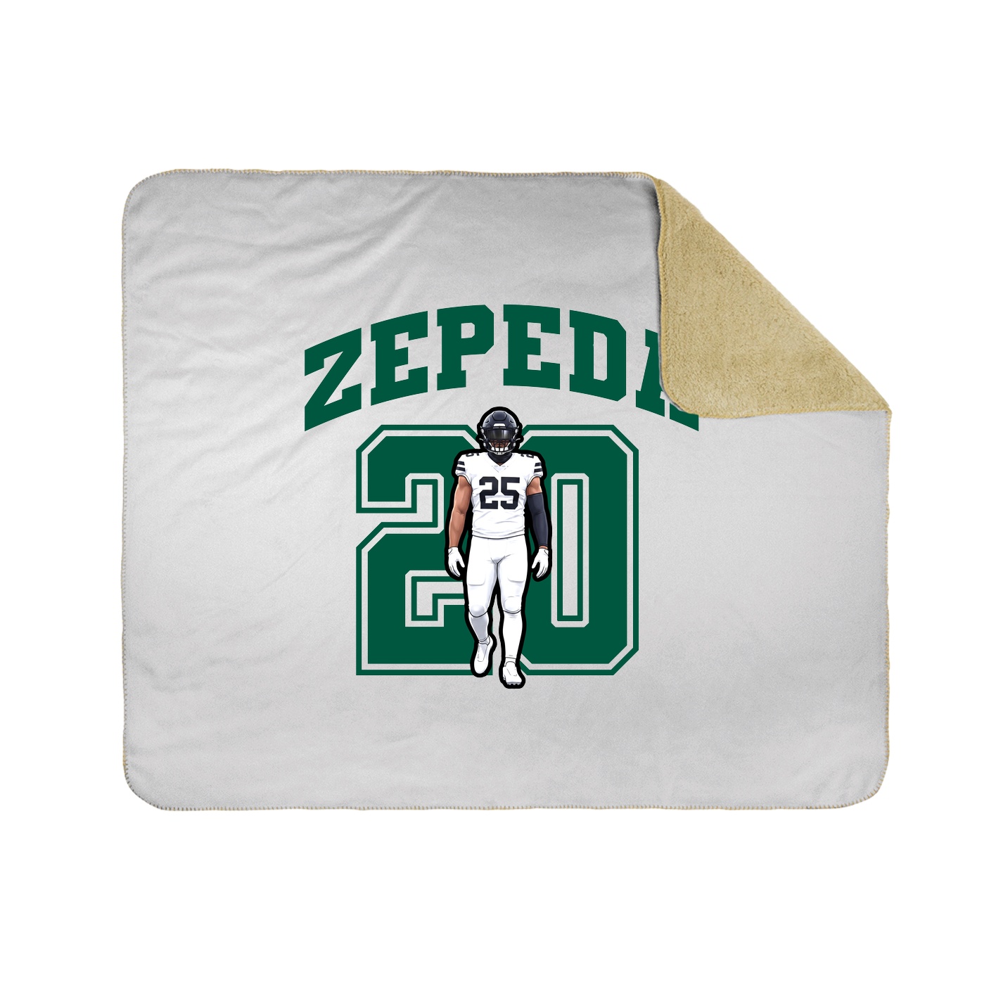 Throw Blanket — Number in White