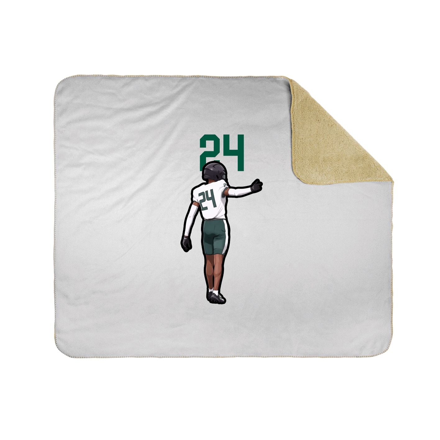Throw Blanket — Number Top in White