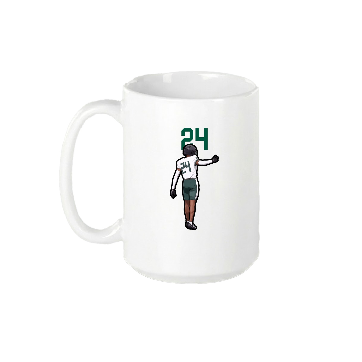 15oz Coffee Mug — Number Top in White