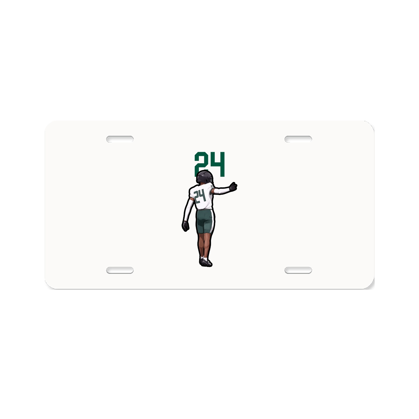 License Plate — Number Top in Classic