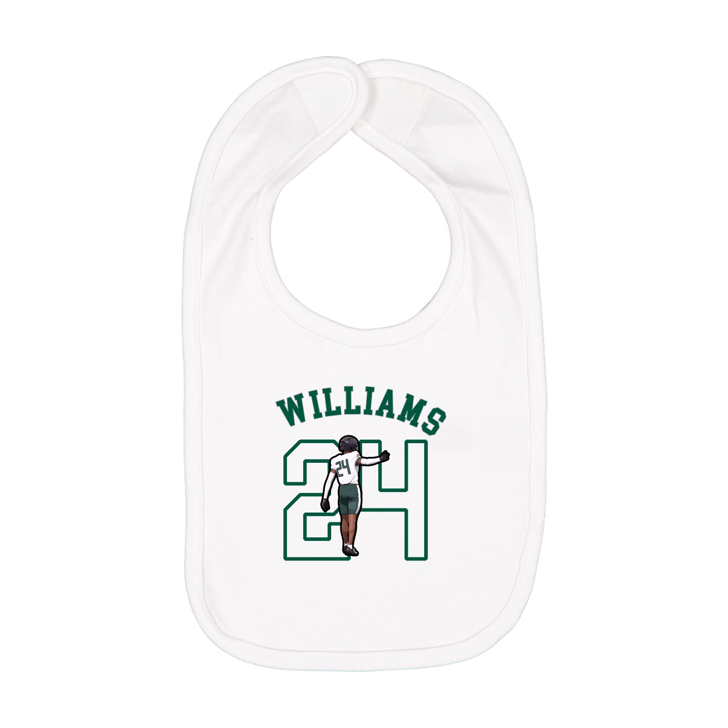 Infant Bib — Shirsey Arch in White