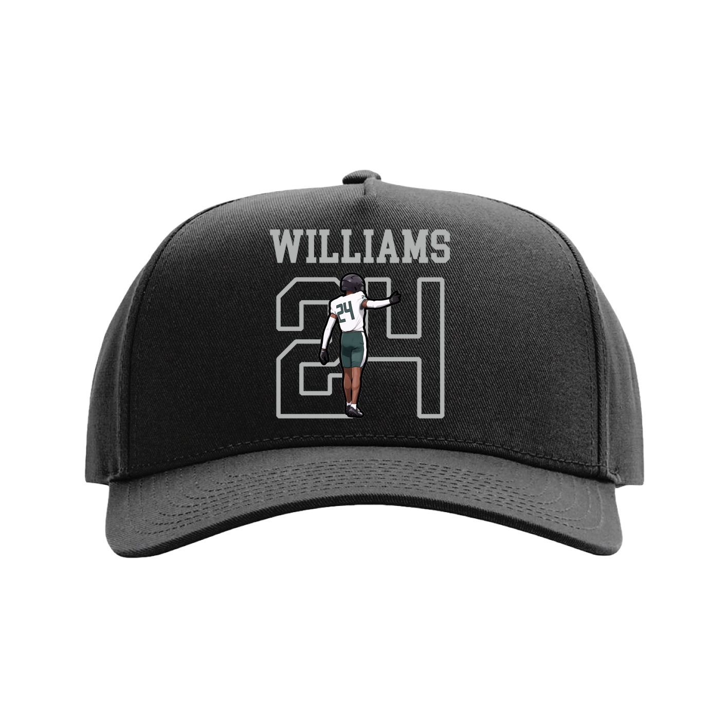 Full Fabric Five-Panel Champ Cap — Shirsey in Black