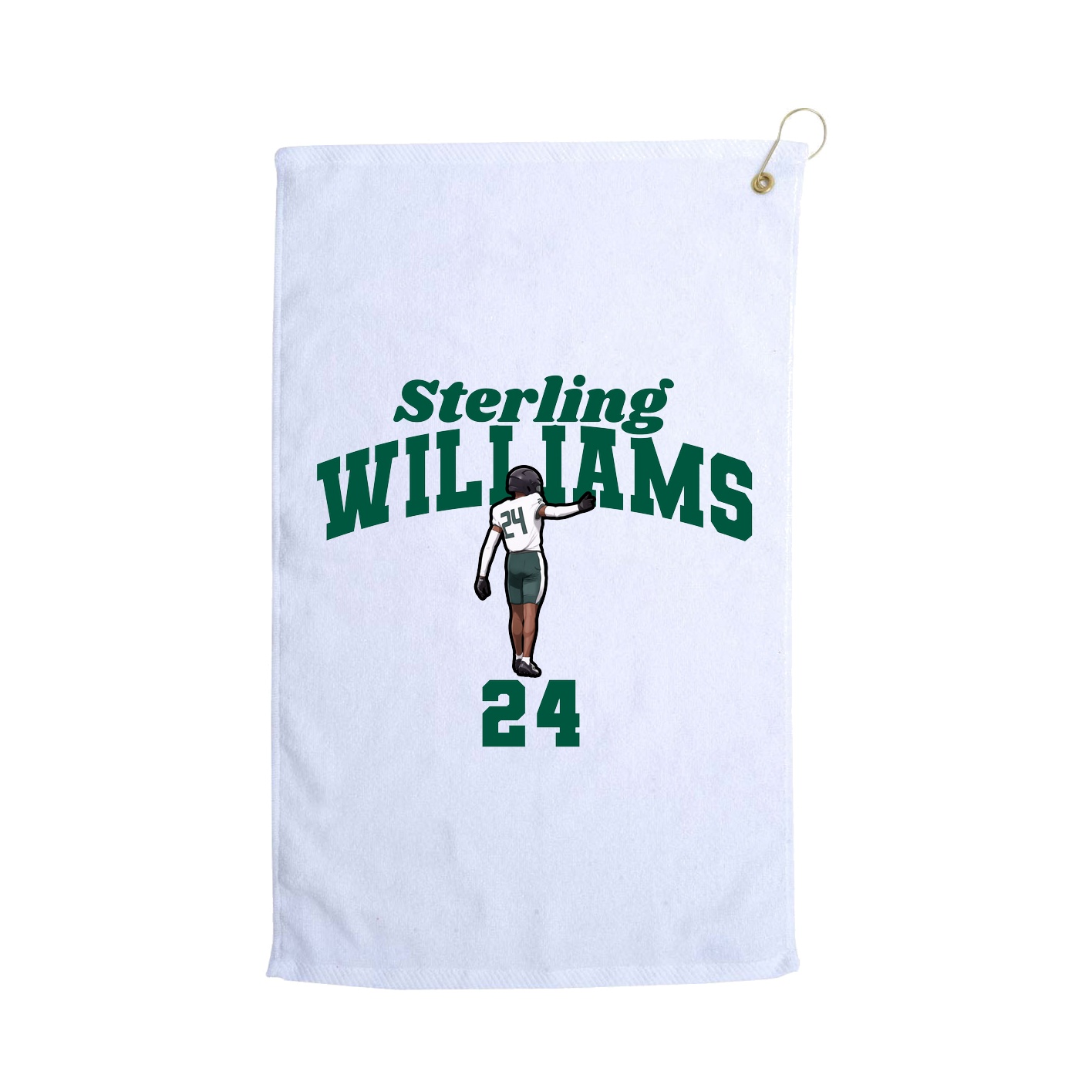 Golf Towel — Signature Arch in White