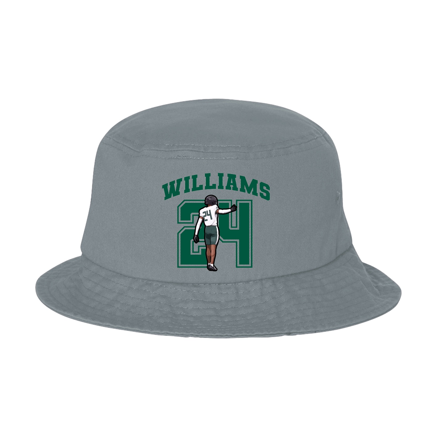 Bucket Cap — Number in Grey