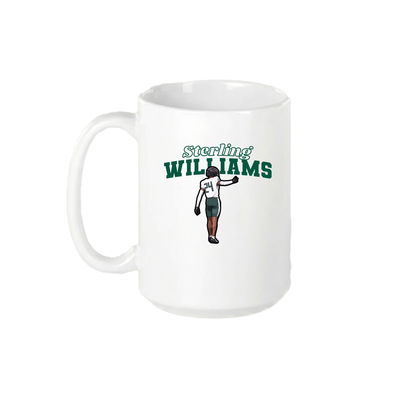 15oz Coffee Mug — Name Arch in White