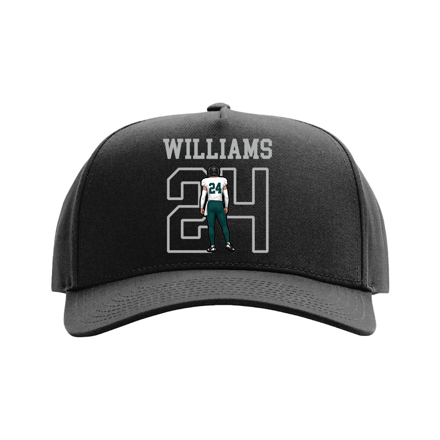 Full Fabric Five-Panel Champ Cap — Shirsey in Black