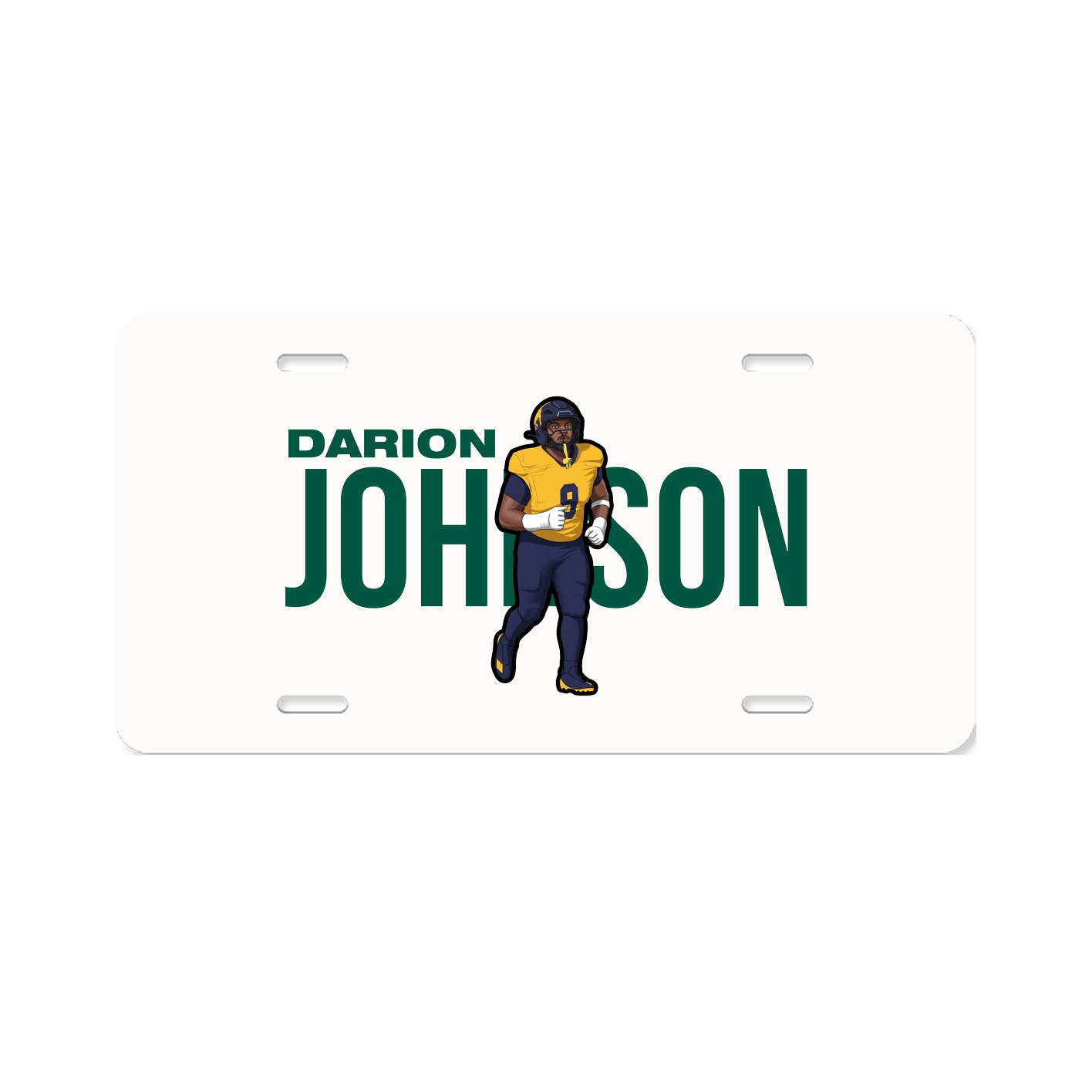 License Plate — Player Name in Classic