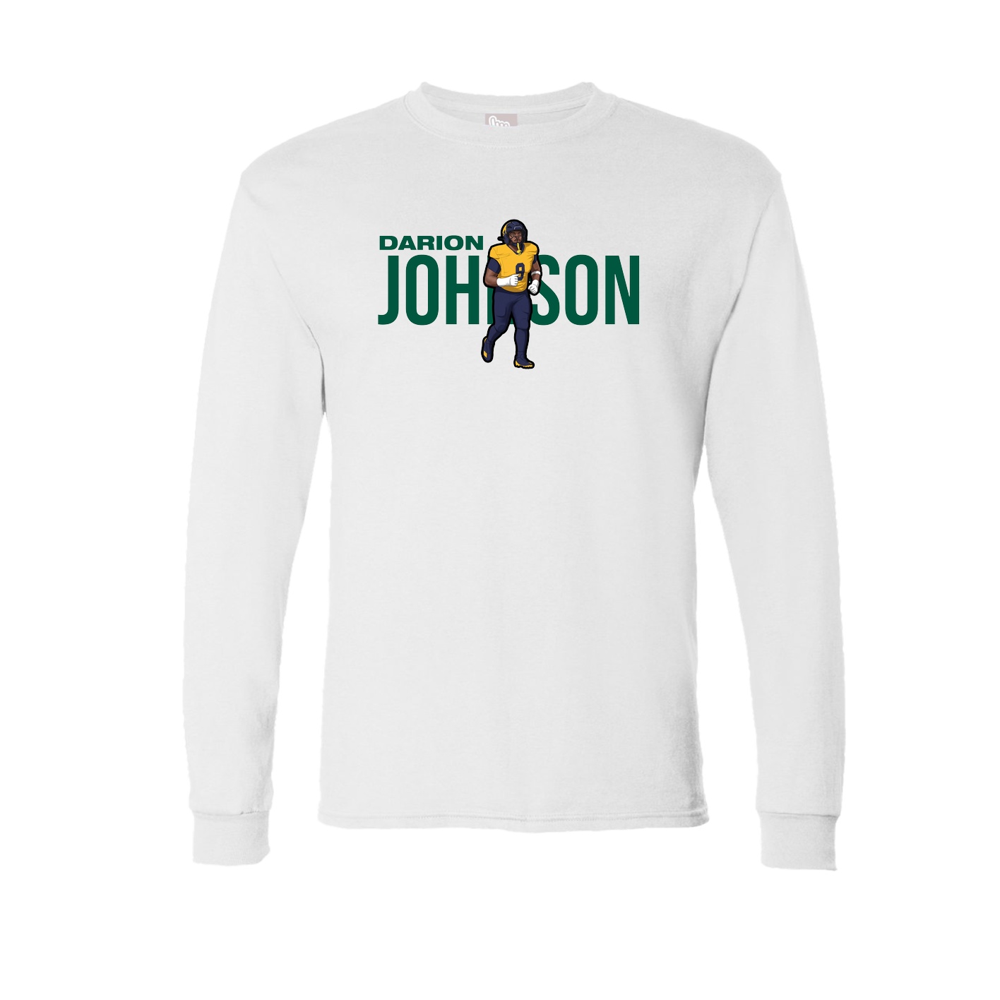 Long Sleeve Tee — Player Name in White