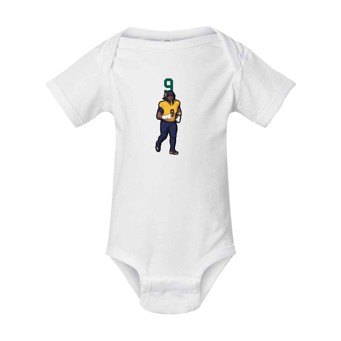 Baby Onesie — Number Top in White