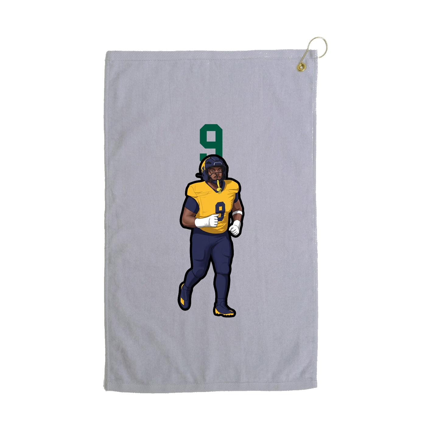 Golf Towel — Number Top in Grey
