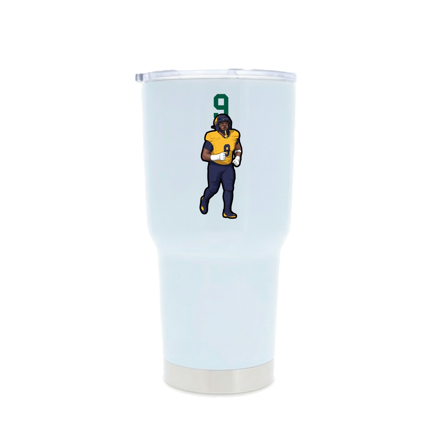 30oz Stainless Steel Tumbler — Number Top in White