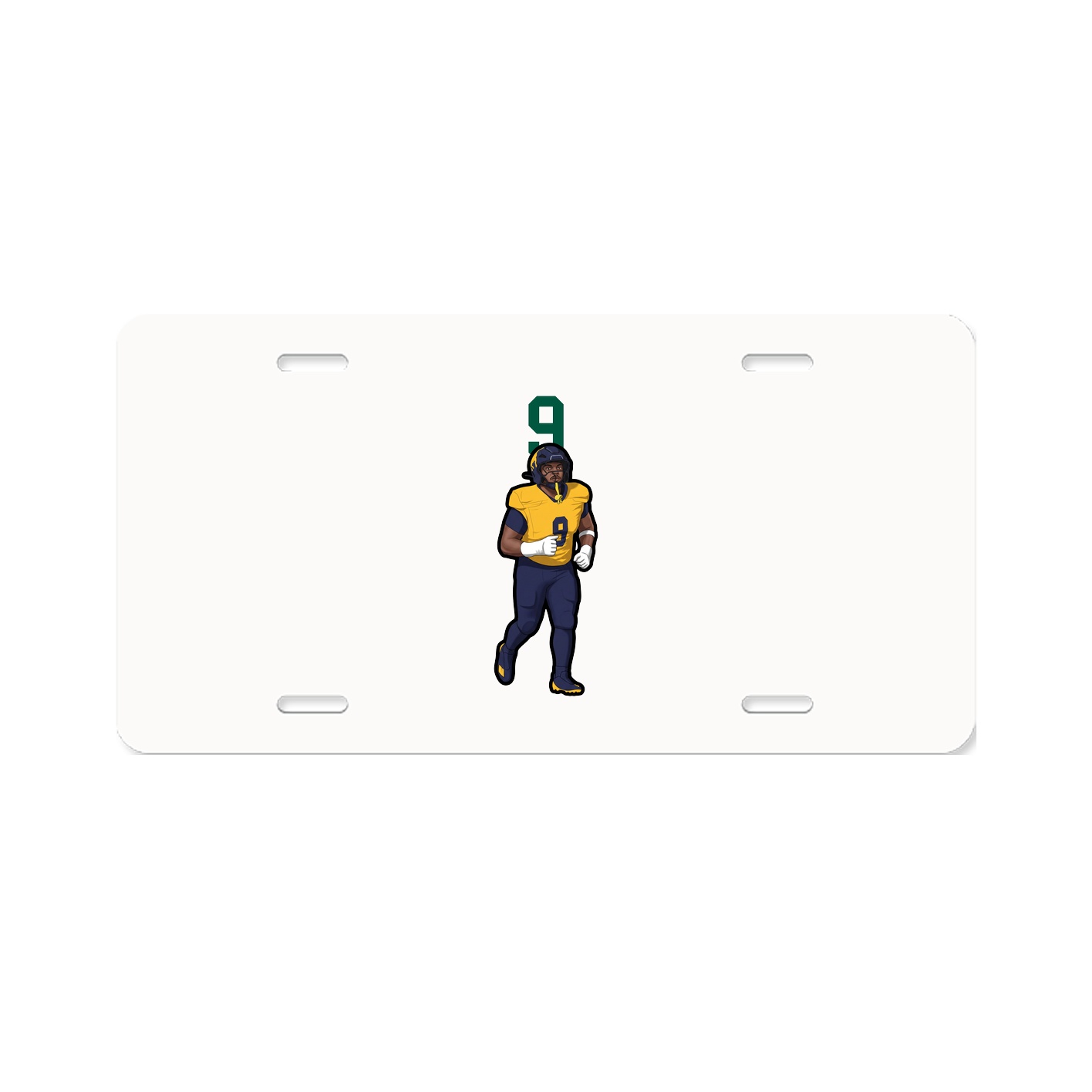 License Plate — Number Top in Classic