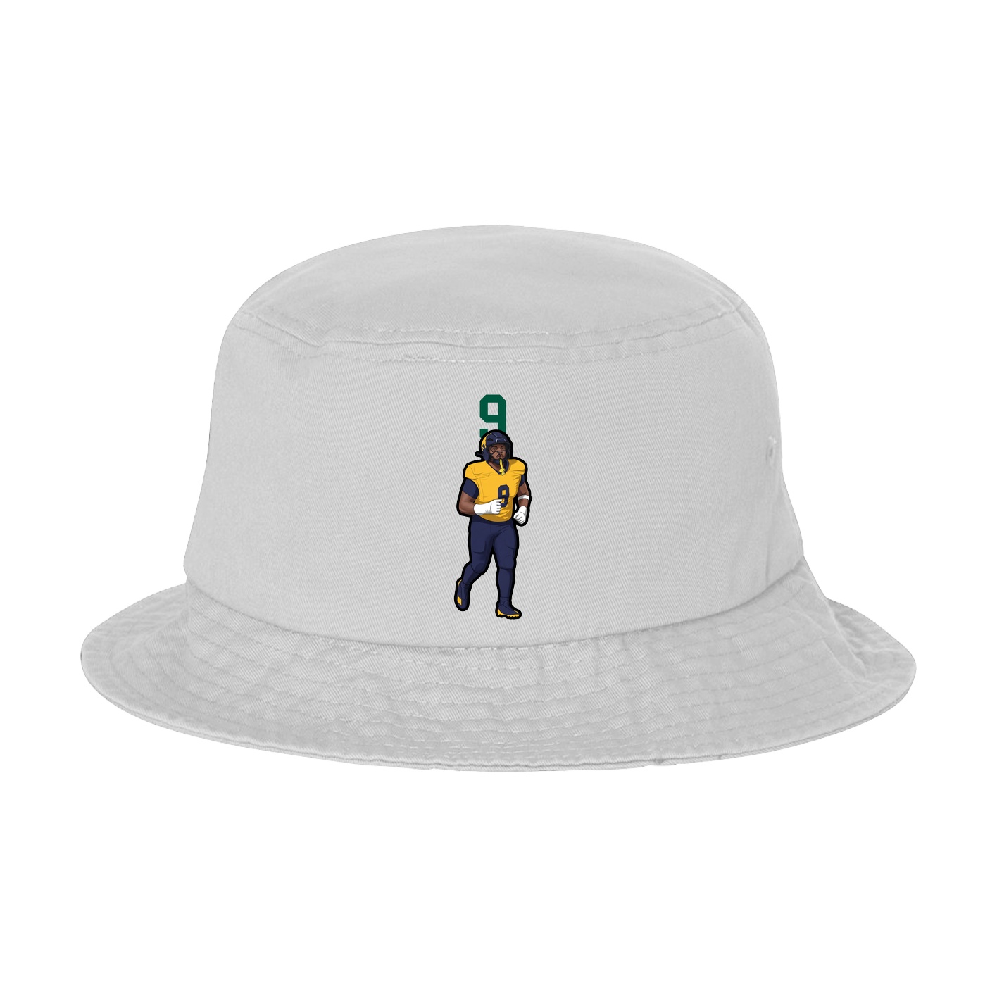 Bucket Cap — Number Top in White
