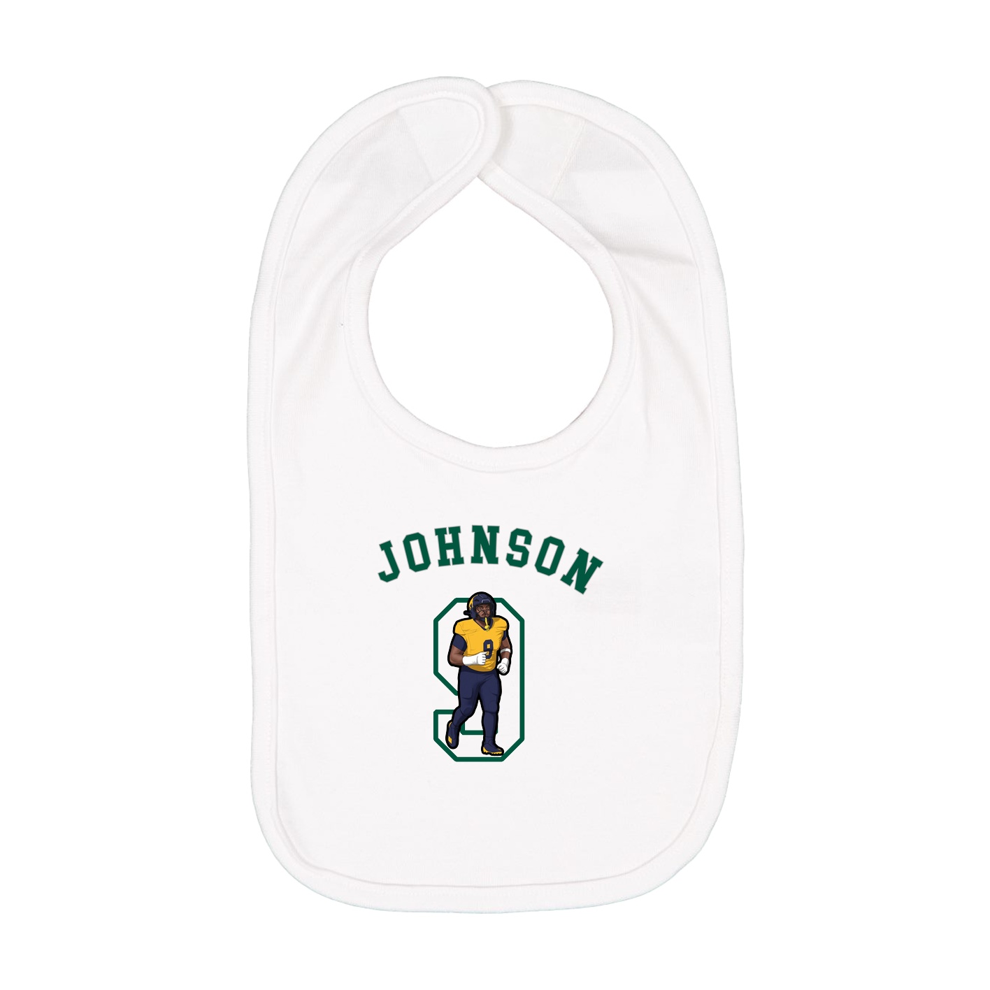 Infant Bib — Shirsey Arch in White