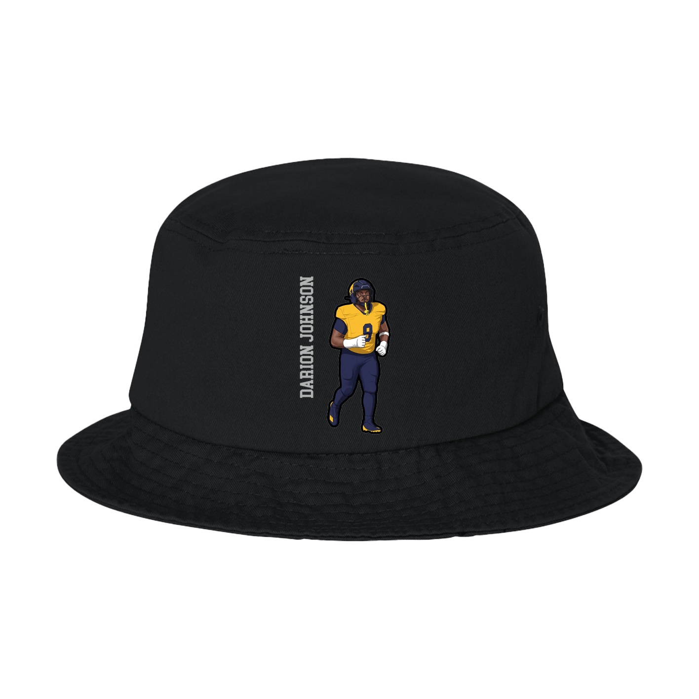 Bucket Cap — Name Vertical in Black