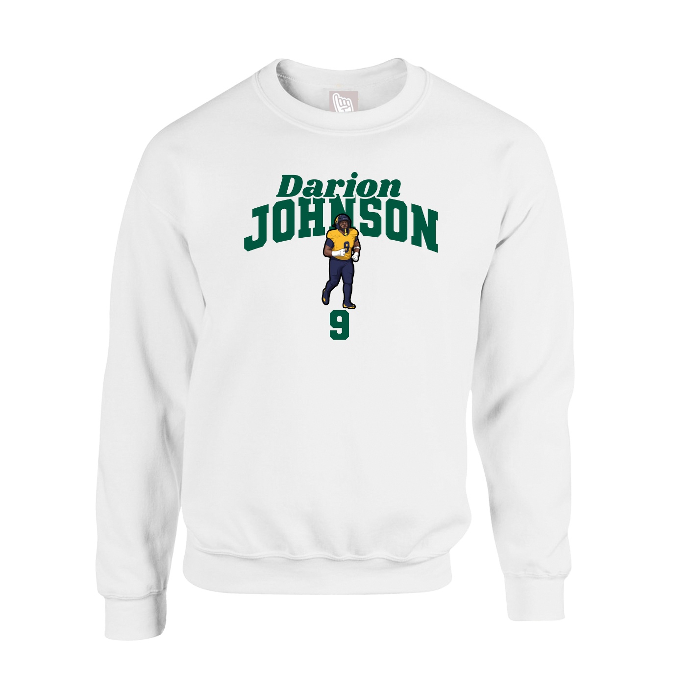 Fleece Crew — Signature Arch in White