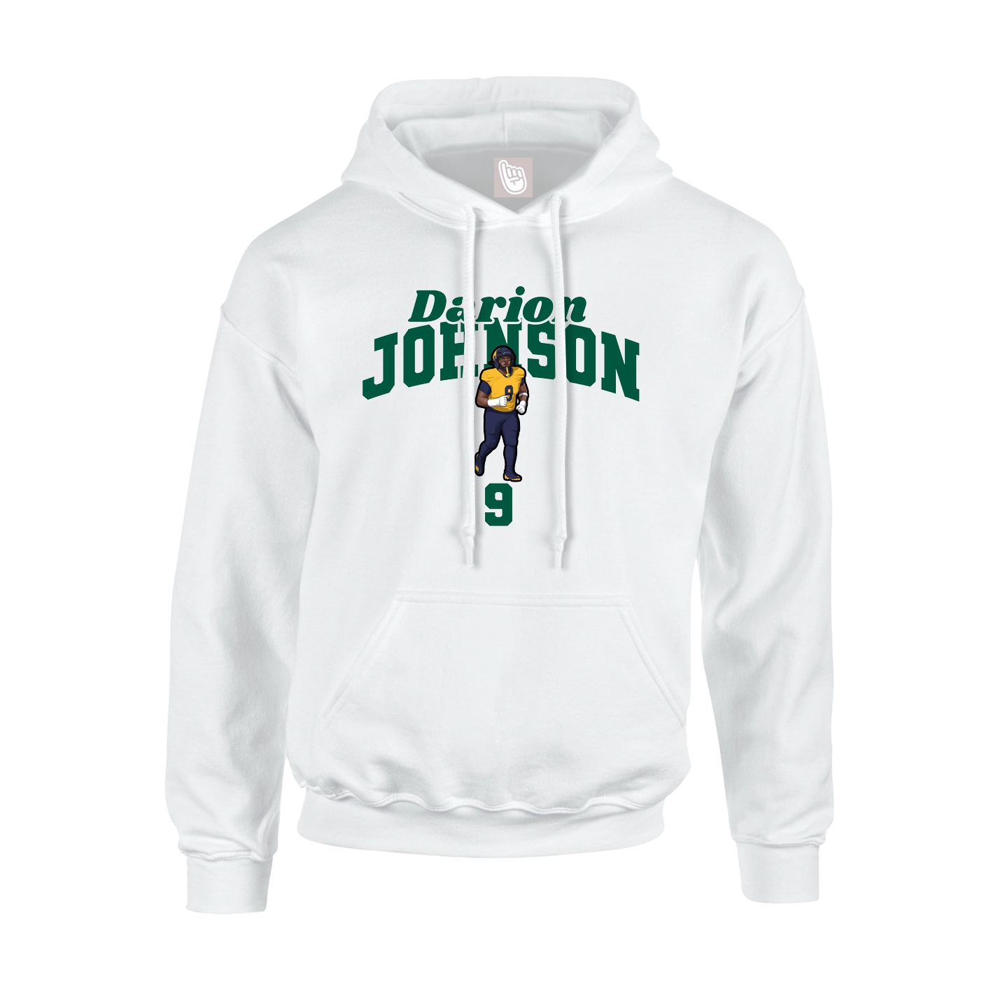 Youth Hoodie — Signature Arch in White