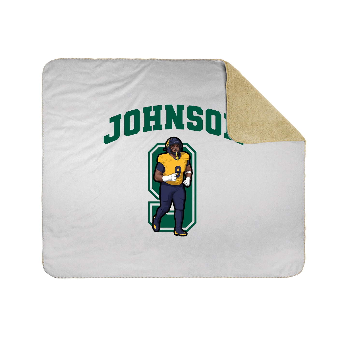 Throw Blanket — Number in White