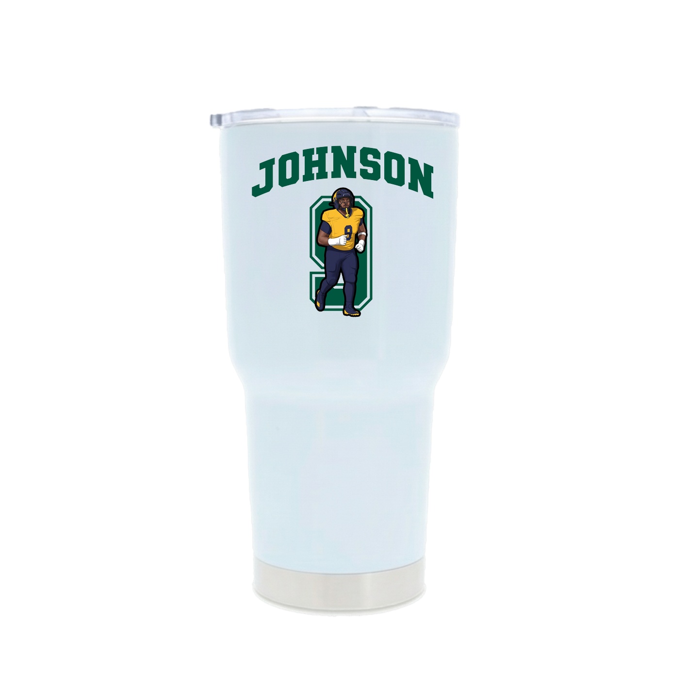 30oz Stainless Steel Tumbler — Number in White