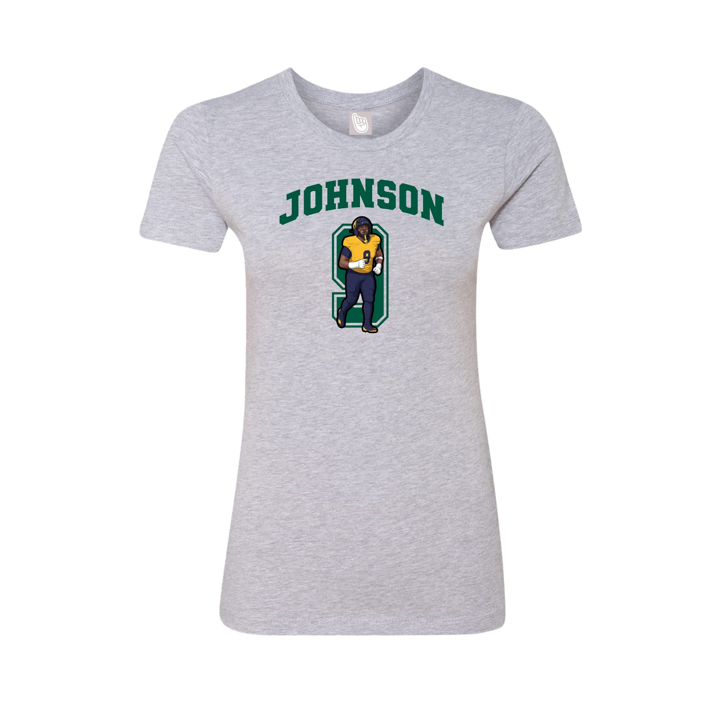 Fitted Women's Tee — Number in Grey