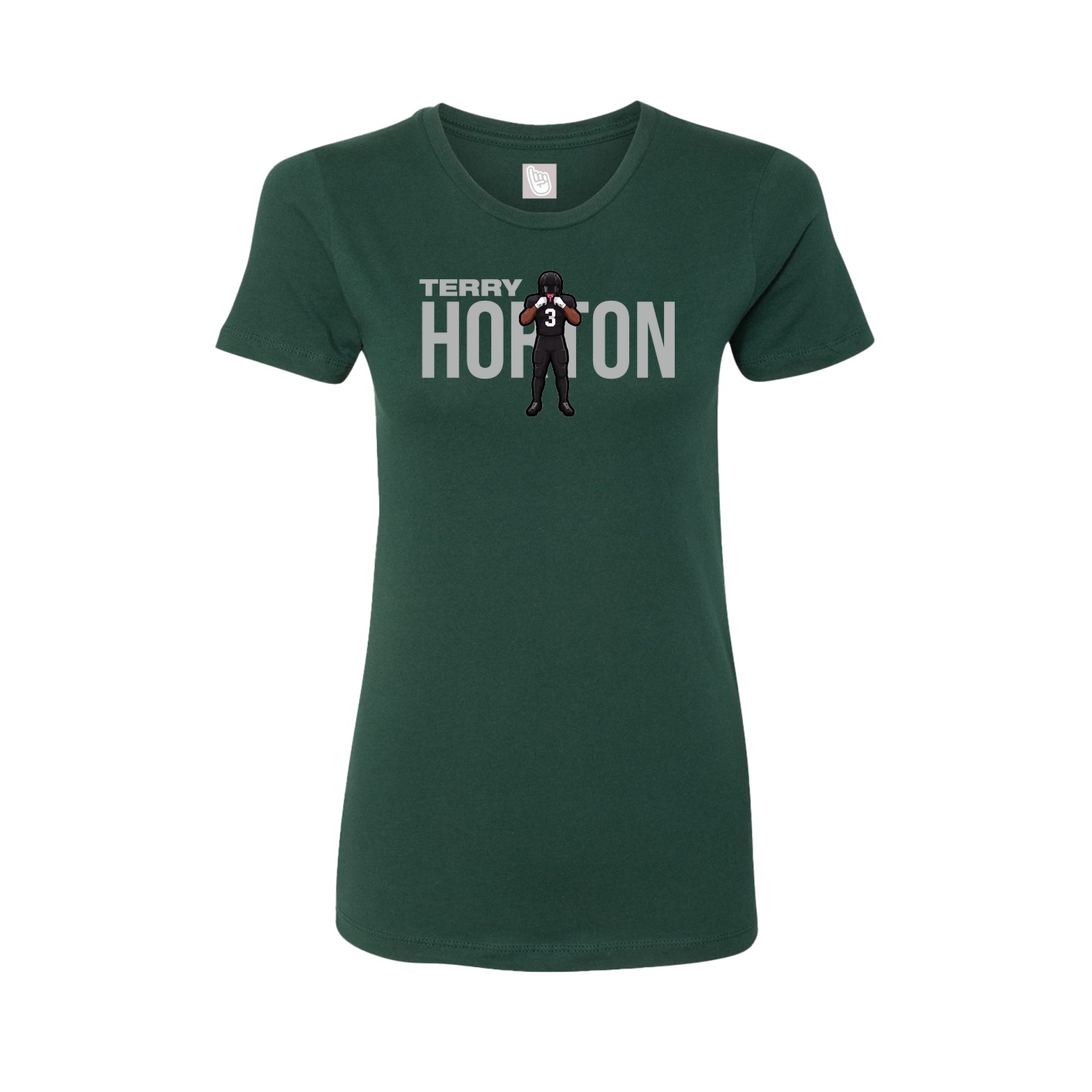 Fitted Women's Tee — Player Name in Green