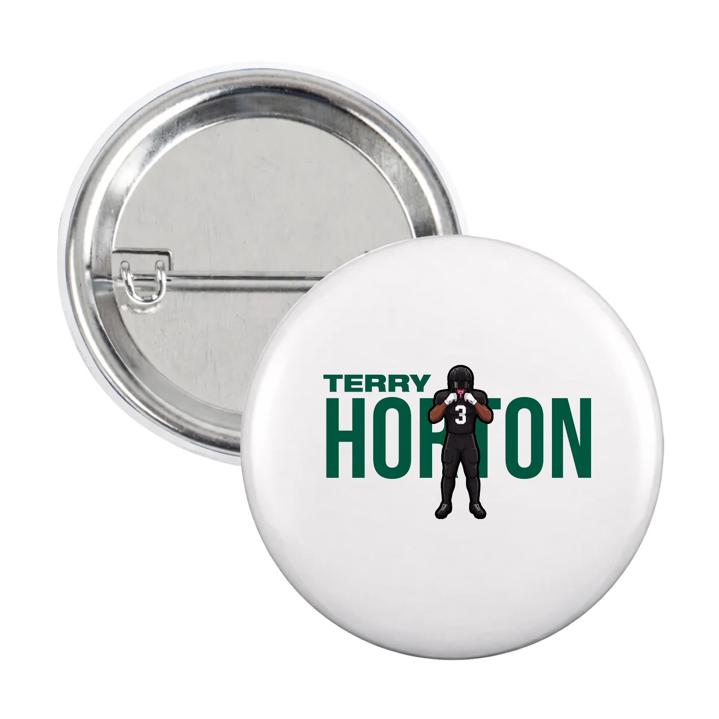 Game Day Button — Player Name in White