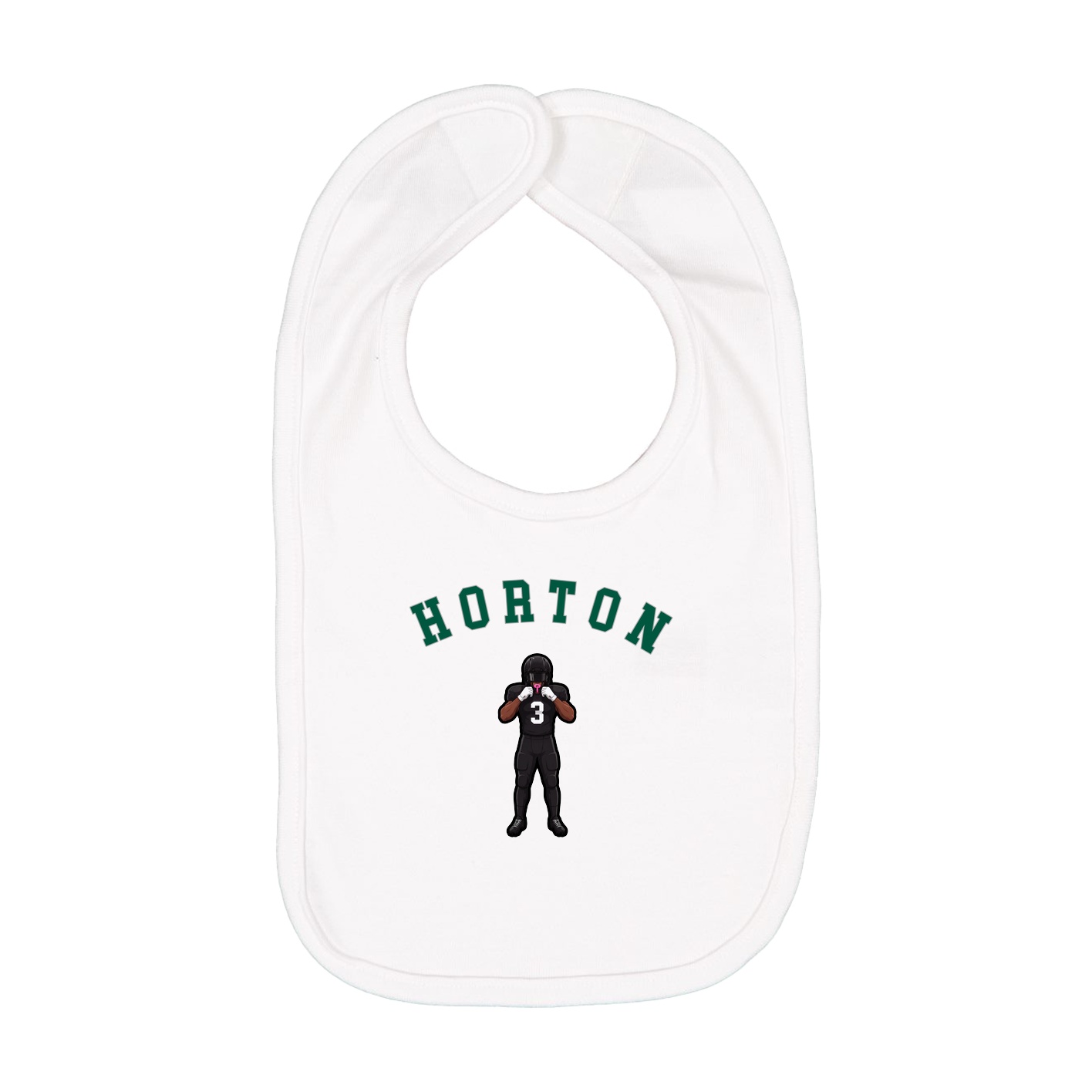 Infant Bib — Shirsey Arch in White