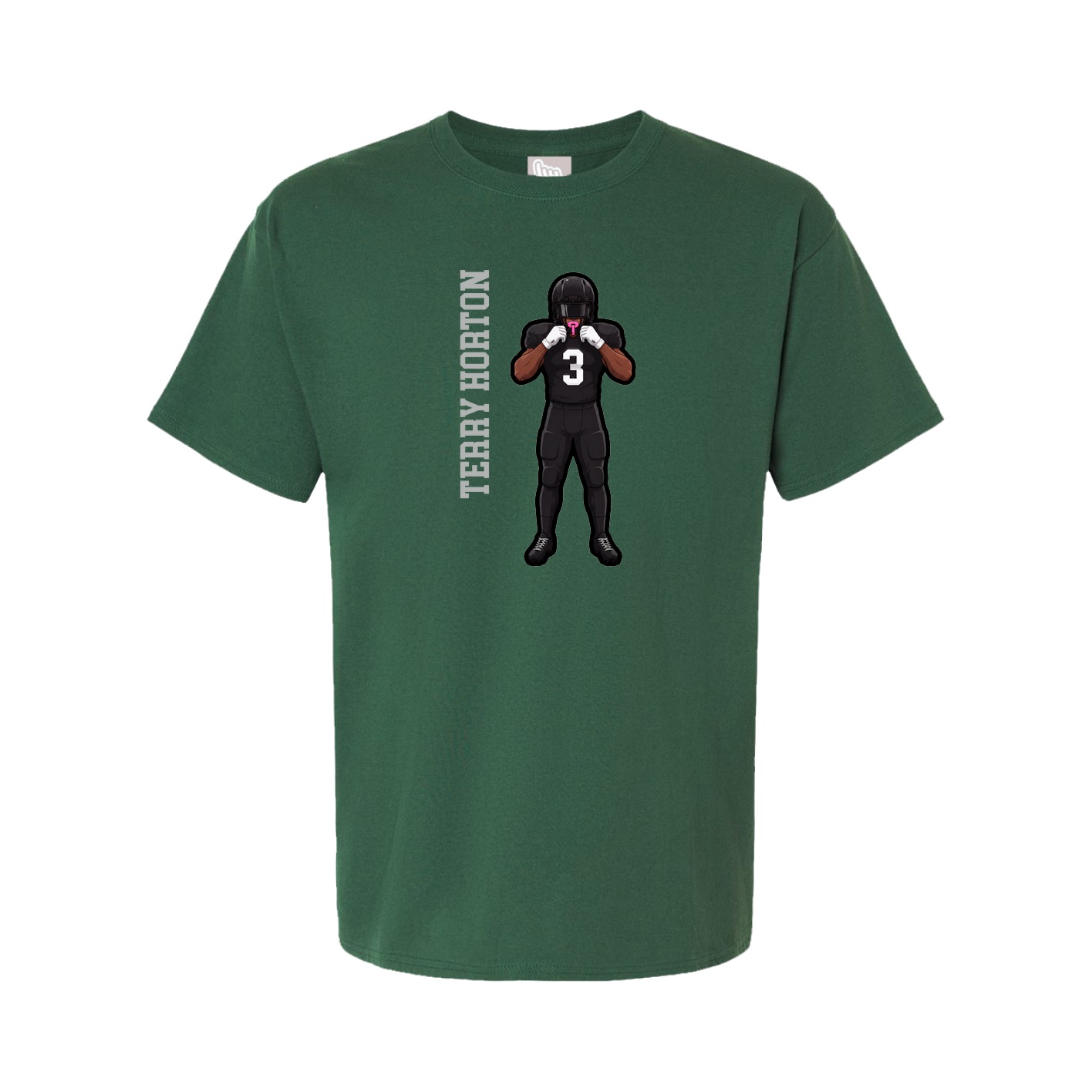 Youth Tee — Name Vertical in Green