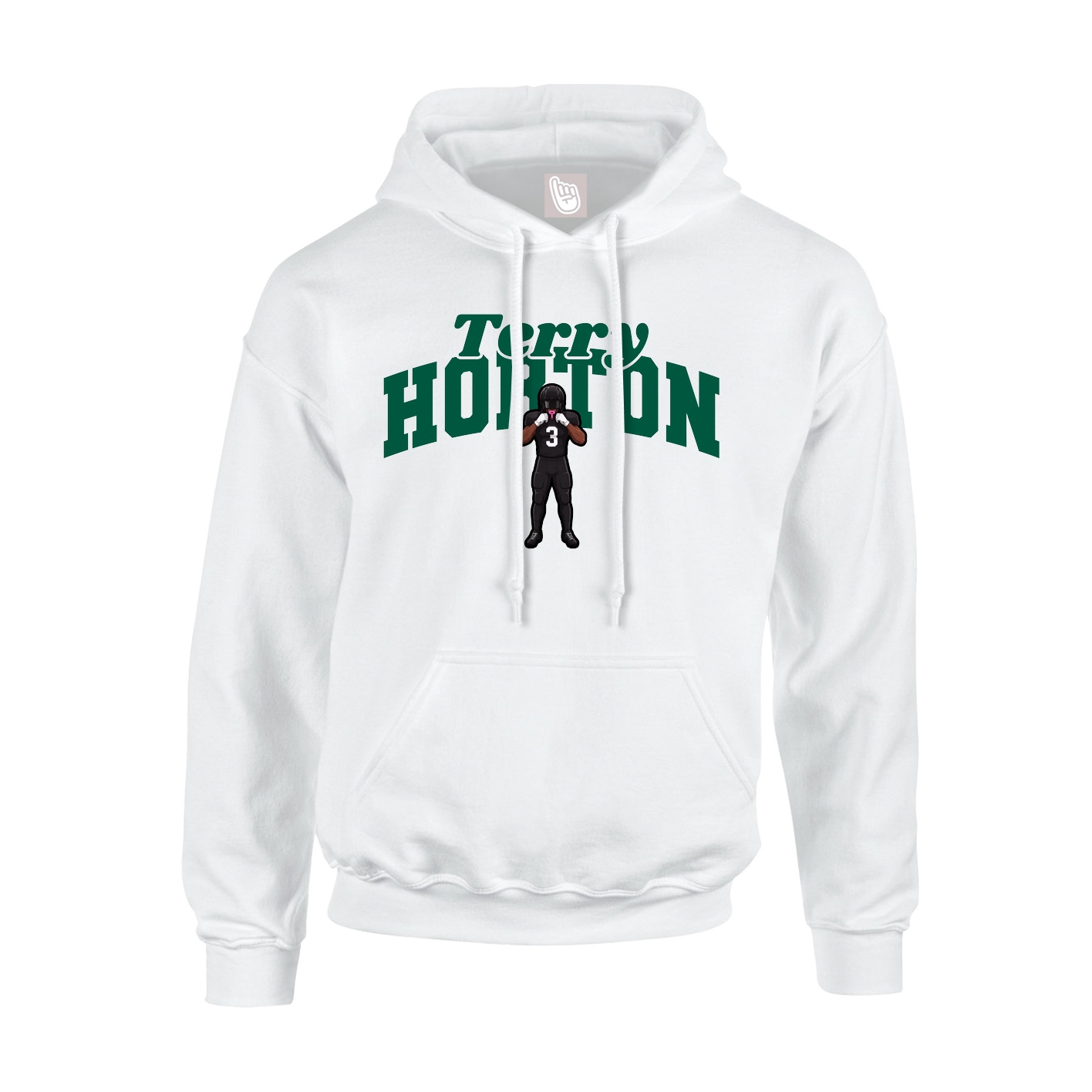 Hoodie — Signature Arch in White