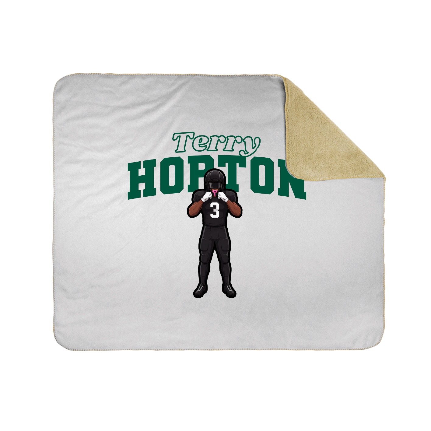 Throw Blanket — Name Arch in White