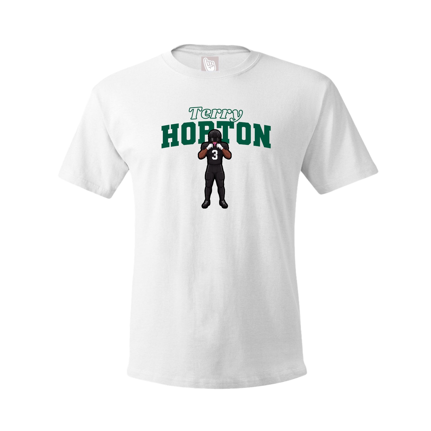 Youth Tee — Name Arch in White