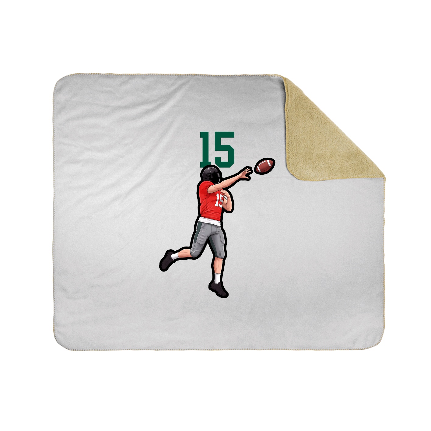 Throw Blanket — Number Top in White