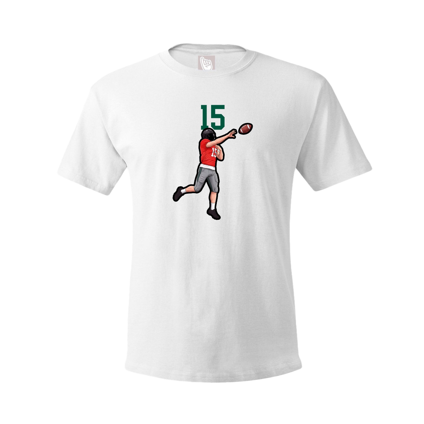 Youth Tee — Number Top in White