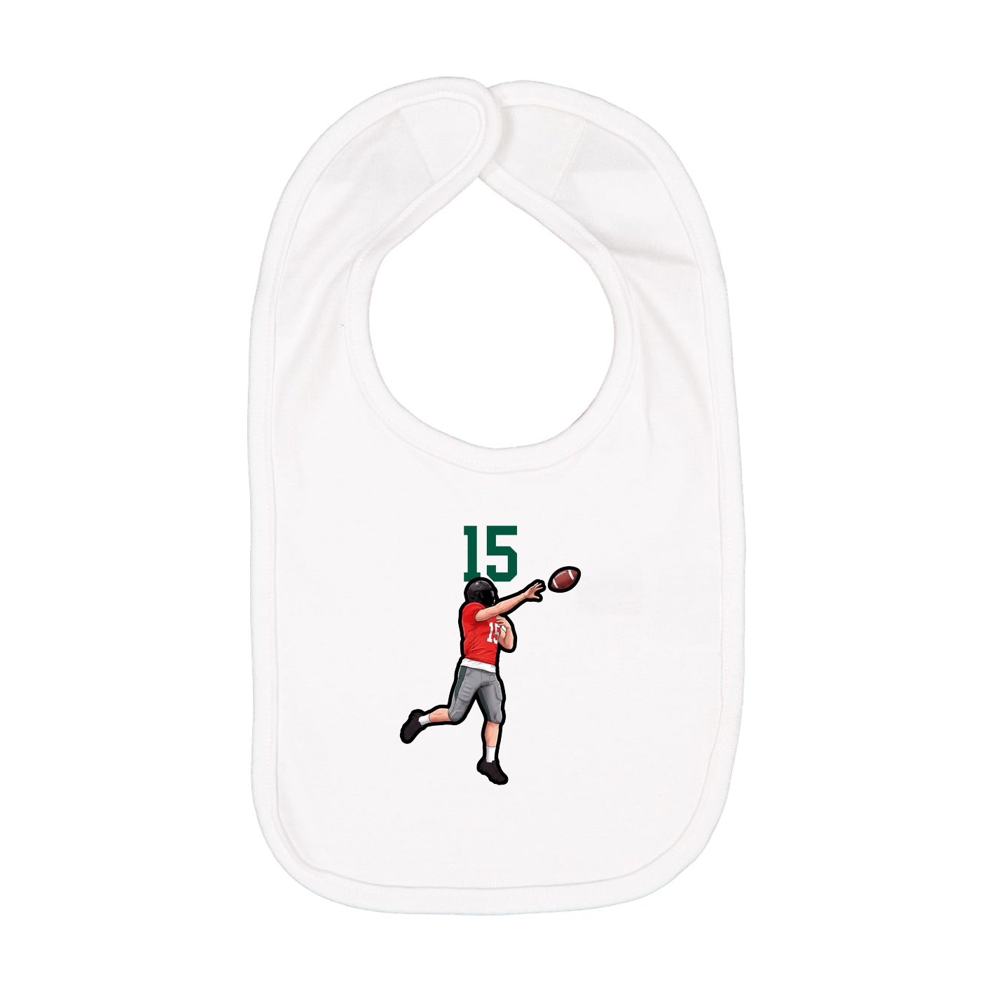 Infant Bib — Number Top in White