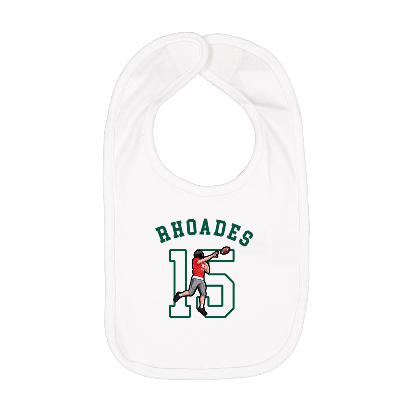 Infant Bib — Shirsey Arch in White