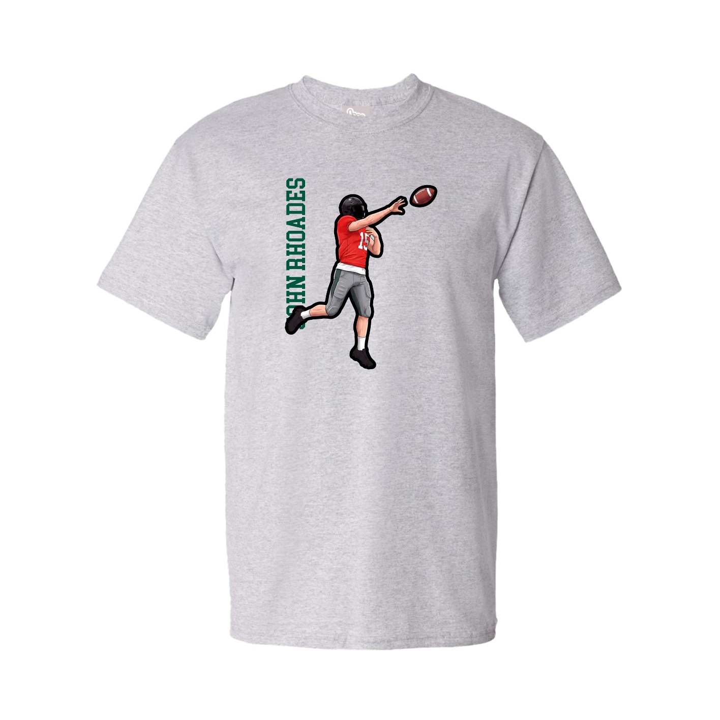 Tee — Name Vertical in Grey